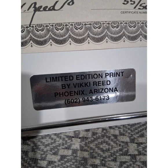 Vintage Floral Giclee Signed Numbered, "Power Play" Vikki Reed, COA - Picture 4 of 6